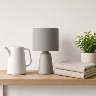 Everyday household items on a shelf